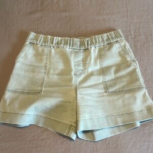 Lee green denim elastic shorts size 12